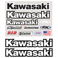 Factory Effex Iron On Sponsor Kit Kawasaki