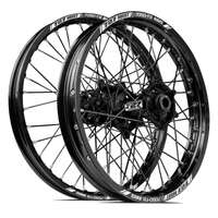 727 Moto Honda CRF250 2014-2024/CRF450 2013-2024 21X1.60/18X2.15 Black/Black Wheel Set (Black Spokes)