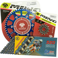 Mino / CZ 12-49T Sherco 250 SE-R 2014-2020 MX Chain and Blue Alloy Sprocket Kit