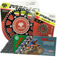 Mino / CZ 12-48T KTM EXC 125-250-300 94-22 O-Ring Chain and Black Alloy Sprocket Kit