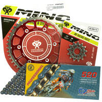 Mino / CZ 13-48T Honda CR125 2004-2007 MX Chain and Red Fusion Sprocket Kit