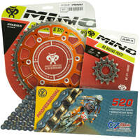 Mino / CZ 12-51T KTM EXC 125-250-300 94-22 MX Chain and Orange Fusion Sprocket Kit