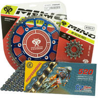 Mino / CZ 12-48T KTM EXC 125-250-300 94-22 MX Chain and Blue Fusion Sprocket Kit