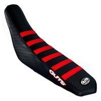 GUTS - HONDA STOCK HEIGHT RIBBED SEAT COVER RED/BLACK