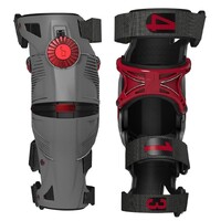 Mobius X8 Knee Brace Storm Grey/Crimson