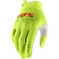 100% Itrack Glove Fluo Yellow Youth