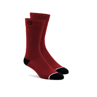 100% Solid Casual Red Socks