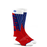 100% Torque Comfort Red/Blue Moto Socks