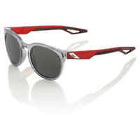 100% Campo Sunglasses Polished Crystal Grey With Smoke Lens
