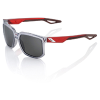100% Centric Sunglasses Polished Crystal Grey With Smoke Lens