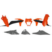 Rtech KTM EXC/EXCF/XC-W/XCF-W 2020-2022 Orange-Black-Grey (OEM 2021) Plastic Kit