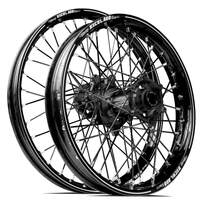 SM Pro / Excel A60 Honda CRF250 2014-2024/CRF450 2013-2024 21X1.60/18X2.15 Black/Black Wheel Set (Black Spokes)