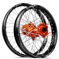 SM Pro / Excel A60 KTM-Husqvarna-GasGas 21X1.60/18X2.15 Black/Orange Wheel Set