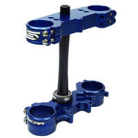 Scar Yamaha YZ125 2015-22 (25mm Offset) Blue Triple Clamps