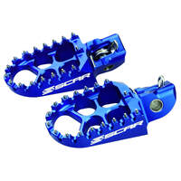 Scar Evo Blue Footpegs Honda CR-CRF-CRFX 02-22 / Kawasaki KXF250-450 06-22 - 57mm Wide 