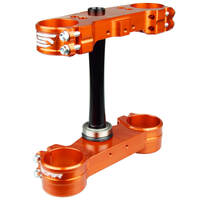 Scar KTM 125-450 SX/SXF 2023 / Husqvarna TC/FC/TX/FX 125-501 (22mm Offset) Orange Triple Clamps
