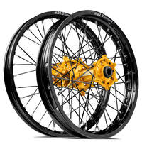 SM Pro / DID ST-X KTM-Husqvarna-GasGas 21X1.60/18X2.15 Black/Gold Wheel Set (Black Spokes)