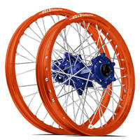 SM Pro / DID ST-X KTM-Husqvarna-GasGas 21X1.60/19X2.15 Orange/Blue Wheel Set