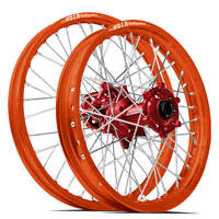 SM Pro / DID ST-X KTM-Husqvarna-GasGas 21X1.60/19X2.15 Orange/Red Wheel Set