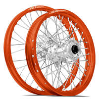 SM Pro / DID ST-X KTM-Husqvarna-GasGas 21X1.60/19X2.15 Orange/Silver Wheel Set