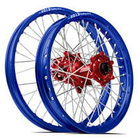 SM Pro / DID ST-X Yamaha YZ125/YZ250/YZ250F/YZ450F 2002-2024 21X1.60/18X2.15 Blue/Red Wheel Set