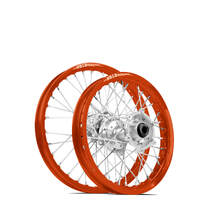 SM Pro / DID KTM-Husqvarna-GasGas 85cc 2021-2022 19X1.40/16X1.85 Orange/Silver Wheel Set
