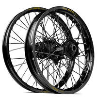 SM Pro / Excel Honda CRF250 2014-2024/CRF450 2013-2024 21X1.60/18X2.15 Black/Black Wheel Set (Black Spokes)