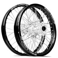 SM Pro Honda CRF250 2014-2024 / CRF450 2013-2024 21X1.60/19X1.85 Black/Silver Wheel Set