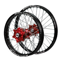 SM Pro Honda CRF450 13-22/CRF250 14-22 21x1.60/18x2.15 Black/Red Cush Wheel Set