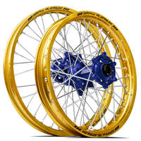 SM Pro KTM-Husqvarna-GasGas 21X1.60/18X2.15 Gold/Blue Wheel Set