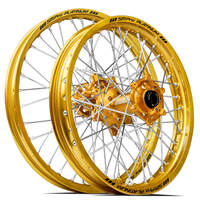 SM Pro KTM-Husqvarna-GasGas 21X1.60/18X2.15 Gold/Gold Wheel Set