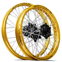 SM Pro KTM-Husqvarna-GasGas 21X1.60/18X2.15 Gold/Black Wheel Set