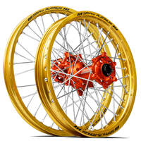SM Pro KTM-Husqvarna-GasGas 21X1.60/18X2.15 Gold/Orange Wheel Set