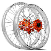SM Pro KTM-Husqvarna-GasGas 21X1.60/18X2.15 Silver/Orange Wheel Set