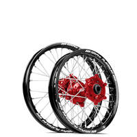 SM Pro KTM-Husqvarna-GasGas 85cc 2021-2024 17X1.40/14X1.60 Black/Red Wheel Set