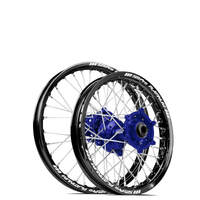 SM Pro KTM-Husqvarna-GasGas 65cc 14X1.60/12X1.60 Black/Blue Wheel Set