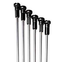 727 Moto Honda 21" (Pack Of 6) Stainless Steel Spokes with Black Alloy Nipples