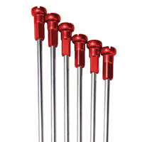 727 Moto Honda 19" (Pack Of 6) Stainless Steel Spokes with Red Alloy Nipples
