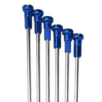 727 Moto KTM 19" (Pack Of 6) Stainless Steel Spokes with Blue Alloy Nipples